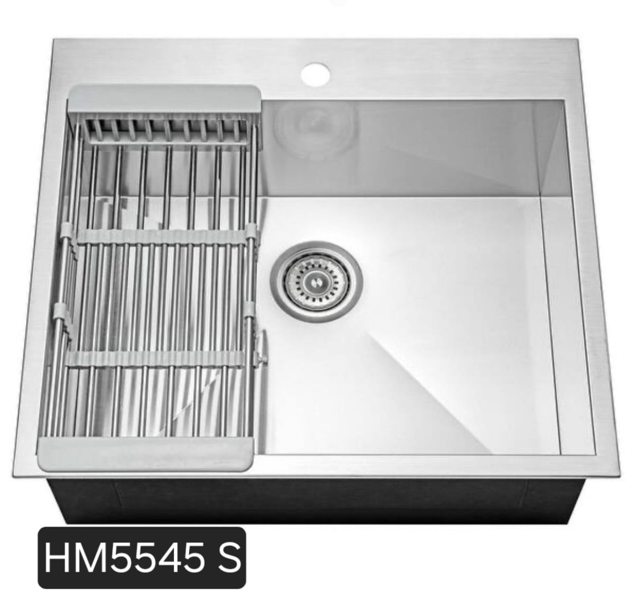 Évier de cuisine 1 bac (cuve simple) - Modèle HM5545 S
